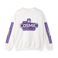 The Cosmic Warehouse Crewneck Sweatshirt — Retro Space Logo Pullover