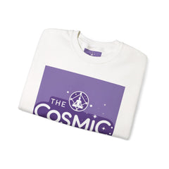 The Cosmic Warehouse Crewneck Sweatshirt — Retro Space Logo Pullover