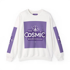 The Cosmic Warehouse Crewneck Sweatshirt — Retro Space Logo Pullover