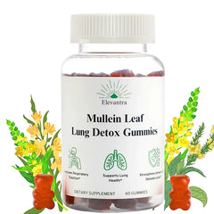 Mullein Leaf Lung Detox Gummies | Mullein Leaf Extract | Lung Detox for Smokers| Cleanser Detox | Mucus Relief | Mullein Extract | Lung Cleanse | Smoker Detox | Better Lungs | 1000 mg | Lung Health