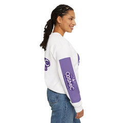 The Cosmic Warehouse Crewneck Sweatshirt — Retro Space Logo Pullover